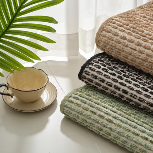 AMOAMI Unique Woven Bath Mat, Super Absorbent Non Slip Bath Mat, 24" x 36", Black - color: Black, size: 24" x 36"