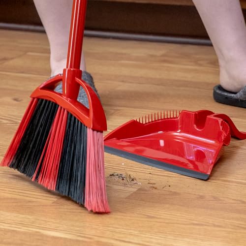O-Cedar One Sweep Broom & Step-On Dustpan Set | Patented Wave Bristles Remove Over 99% of Dirt in One Pass | Lightweight & Quiet for Pet-Friendly Cleaning - size: PowerCorner One Sweep Broom