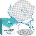 100 Pack Disposable Shower Drain Hair Catcher Mesh Stickers - Peel & Stick Drain Strainers to Prevent Clogs, Strong Waterproof Adhesive, Mess-Free Disposable Drain Covers for Shower & Bathtub - size: 3.5" Round - 100