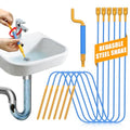 EastLink 30-Inch Reusable Drain Snake Hair Drain Clog Remover 6 Pack, Anti-Break Steel Sink Snake Drain Hair Removal Tool with Rotating Handle, Drain Cleaner Tool for Bathroom Sink, Shower, Bathtub