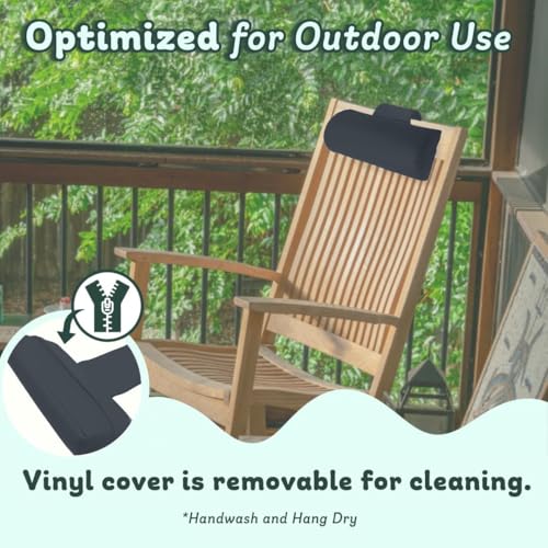 Poolzilla Universal Black Spa Pillow, Made of Soft Foam for Outdoor Hot Tubs and Chaise lounges - Adjustable Headrest and Weighted that Fits Any Spa - size: 1 Pack, style: Black