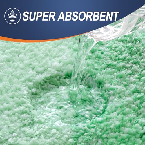 OLANLY Small Bathroom Rugs Mat 24x16, Extra Soft Absorbent Microfiber Bath Rugs, Rubber Backing, Quick Dry, Machine Washable Bath Mats for Bathroom Floor, Tub and Shower, Home Decor Accessories, Green - color: Green, size: 24" X 16"