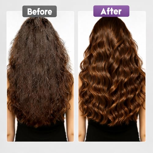 Curl Defining Brush for Curly Hair, Vented Detangling Hair Brush for Wet and Dry Styling, Curved Brush for Shaping and Smoothing Curl Clumps, Lightweight Hair Brush (Violet) - color: Violet