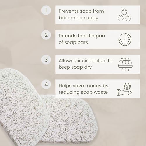 Gadgetime USA Soap Saver Pad - 6 Pack Soap Holder for Kitchen & Bathroom Use - Durable Non Slip Soap Dish, Shampoo Bar & Dish Soap - Large Size & Easy to Wash - Perfect for Travel - Self Draining