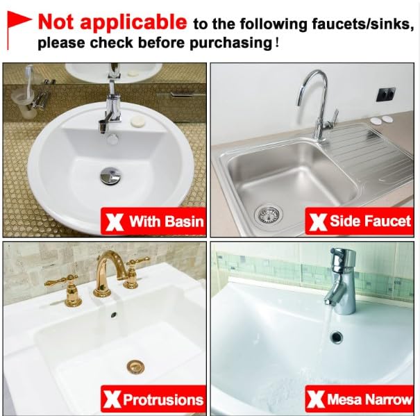 Kitchen Faucet Sink S0plash Guard, Silicone Faucet Water Catcher Mat, Sink Draining Pad Behind Faucet, Rubber Drying Mat For Kitchen & Bathroom Countertop Protect (Black)