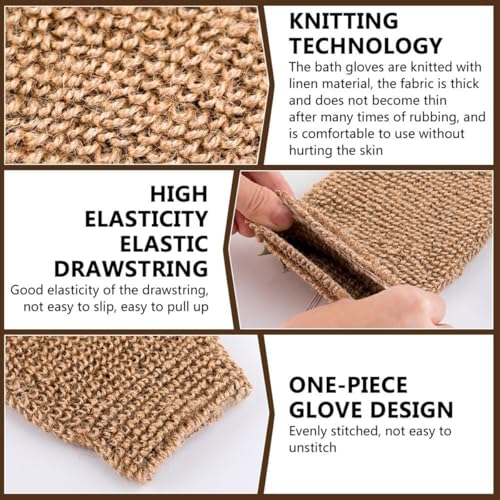 Back Scrubber for Shower for Men and Women - Set of 2 Exfoliating Body Scrubbers - Long Back Washer Sleeve & Bath Scrub Mitten for Deep Cleaning & Skin Relax