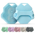 Silicone Shower Scrubber for Body – Exfoliating Loofah Alternative, Zinc & Silver-Infused, Hygienic & Gentle for Sensitive Skin, Durable & Long-Lasting Body Scrubber for Men - Sky Blue - color: Sky Blue