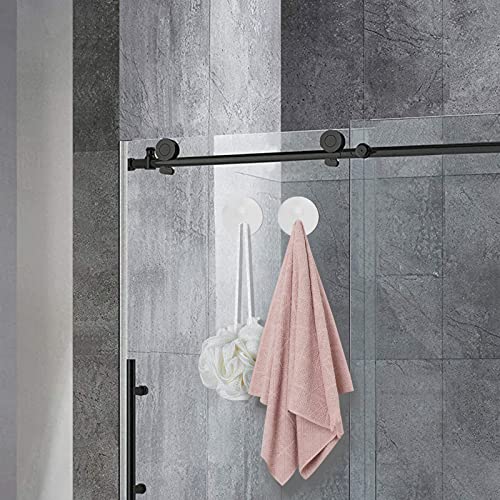 4 PCS Suction Cup Toothbrush Holder for Mirror, Electric Toothbrush Hanger Wall Mounted for Bathroom, Waterproof Multifunctional Hook for Towel, Key and Razor White - color: White