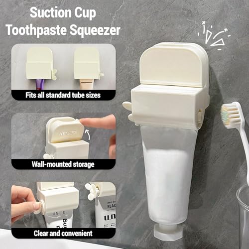 Toothpaste Squeezer，Toothpaste Tube Squeezer Tool Toothpaste Dispenser 2 Pack
