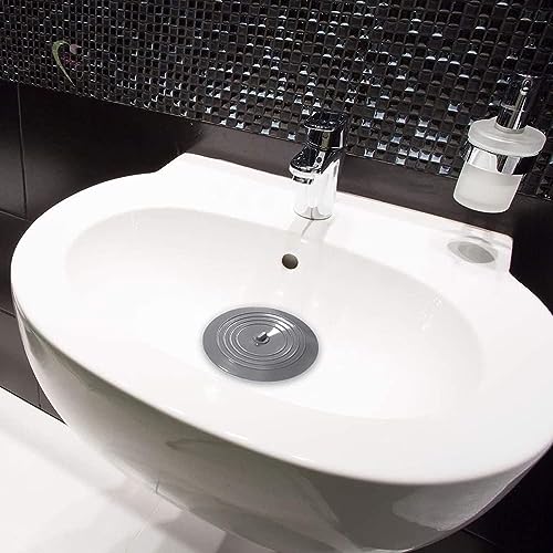 VIGOR PATH Set of 2 Silicone Tub Stoppers - 5.9 Inches Sink Stoppers - Flat Bathtub Drain Covers, Hair Catchers and Suction Bathtub Plugs for Kitchen, Bathroom and Laundry (Variety) - color: Variety
