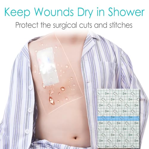 12"x14" Waterproof Shower Cover Incision Bandages for Large Wound - Made Without Latex - Adhesive Transparent Dressing Shower Protector Post Surgical Water Barrier Guard Pack of 14 - color: 12x14 Inch (Pack of 14)
