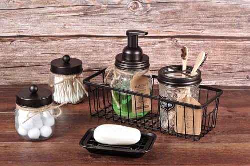 SheeChung Kitchen and Bathroom Soap Dish Tray - Metal Soap Dish Tray with Drainage Grid and Holder for Kitchen Sink Countertops to Store Soap, Sponges, Scrubbers - Rust Resistant (1 Pack, Bronze) - color: Bronze