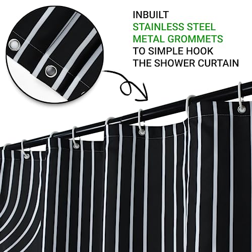 Black and White Shower Curtain, Boho Minimalist Mid Century Modern Arch Geometric Machine Washable Waterproof Fabric for Bathroom Bathtub with Hooks 60Wx72H - color: Black and White Boho, size: 60"W x 72"L (Pack of 1)
