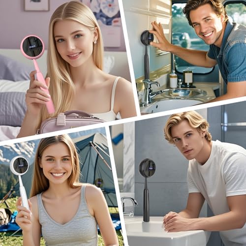 iHave Toothbrush Sanitizer Holder: Auto-Cycle UV Disinfection & Magnetic Wall-Mount for Manual & Electric Brushes | Portable Toothbrush Holders for Home & Apartment,Bathroom Decor & Travel Essential - color: Upgraded White