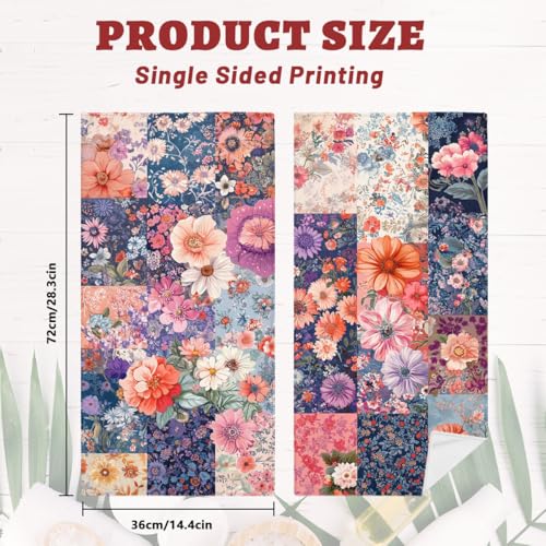 Patchwork Floral Hand Towels Set of 2, Country Retro Boho Wildflower Paisley Soft Absorbent Face Towels Bathroom Decorative Fingertip Towel for Hotel Gym Spa - color: Patchwork Floral