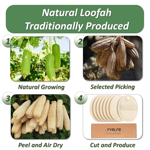 Loofah Sponge Pads & Body Sponges Scrubber, Natural Loofah Exfoliating Body Scrubber for Men and Women, Luffa Sponge to Clean & Relax Your Body Deeply (8 Pack) - style: Pack of 8