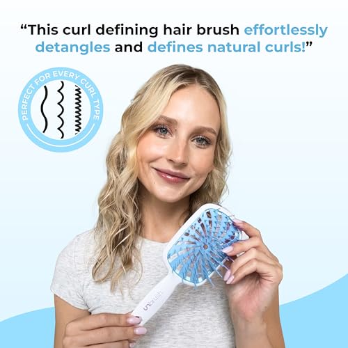 FHI Heat UNbrush Plus — Curly Hair Brush for Gentle & Effective Detangling on Wet or Dry Fragile Hair Types — Detangler Brush w/ 84 UltraFlex Bristles, Ultra-light, Vented, Anti Static Hairbrush - color: Cotton Candy