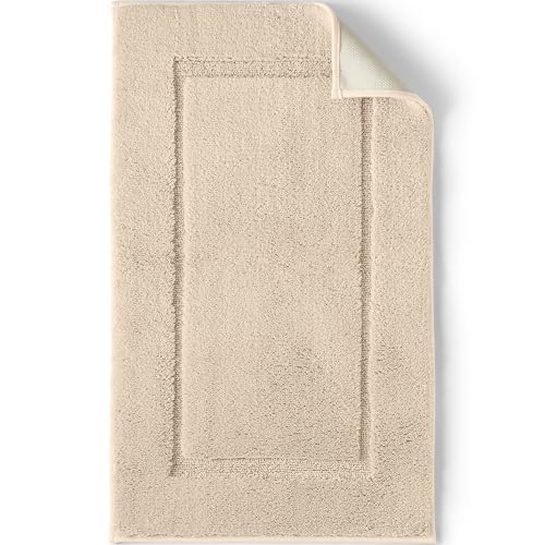 Lands' End Non Skid Bath Rug Dark Sand 20" x 33" - color: Dark Sand, size: 20" x 33" (Rectangular)