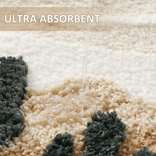 Desert Cactus Toilet Mat, U-Shaped Non-Slip Bath Rug with Soft Absorbent Microfiber, Beige Brown Bathroom Floor Mat for Toilet Base, Machine Washable Bathroom Decor 22x20 Inch - color: Toilet Brown