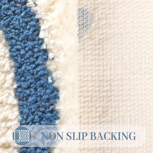 Cute Toilet Rug U Shaped, Microfiber Bathroom Toilet Rugs Non Slip Bath Mat Toliet Rug Machine Washable Absorbent Bathroom Rugs 20 x 22 Inches, Smile - color: Smile