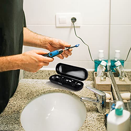 Fowecelt 2 Pack Electric Toothbrush Travel Case for Oral-B Pro and Other Electric Toothbrush, Portable Travel Toothbrush Holder (Black & White) - color: Black & White