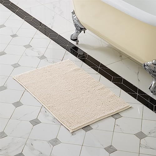 Bathroom Accessories Set, Bath Accessory Complete Set with Lotion Dispenser/Soap Pump, Soap Dish and Toothbrush Holder, Bath Mat, Shower Curtain with 12 Hooks (Embossed Pattern, Tan)