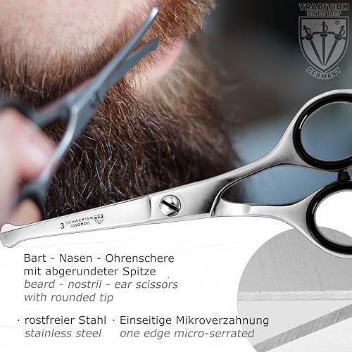 3 Swords Germany – MEN's kit - manicure pedicure beard ear ALL IN ONE - stainless steel tools - color: BLACK - MEN EDITION