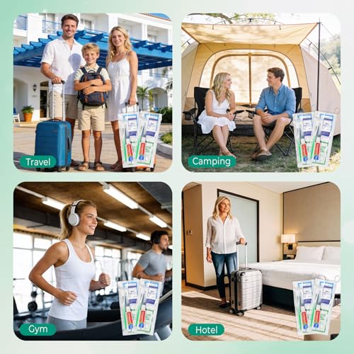 30 Sets Personal Hygiene Kit Bulk,10-in-1 Green Individually Wrapped Disposable Travel Toothbrushes and Hotel Vanity Set Basic Toiletry Supplies for Homeless,Guests,Charity - size: Pack of 30
