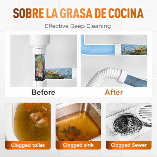 5 Pack 25 Inch Drain Snake, 2025 New Clog Remover, Flexible Hair Removal Tool for Bathroom and Kitchen, Durable Pipe Cleaning Tool for Homeowners (5 Pack) - size: 5 Count
