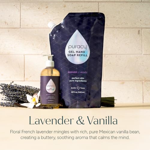 Puracy Foaming Hand Soap - Plant-Powered Natural Hand Soap As Seen on TikTok, Non-Toxic, Sulfate-Free Liquid Soap, Moisturizing Foam Handwash Liquid (Lavender & Vanilla, 12 fl oz, 3-Pack) - size: 12 Fl Oz (Pack of 3)