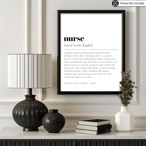 Poster Master Definition of Nurse Print - Typography Poster - Dictionary Art - Minimal Gift for Him, Her & Nurse - Decor for Hospital, Bedroom or Dorm - 11x14 UNFRAMED Wall Art - color: Style02, size: 11"L x 14"W