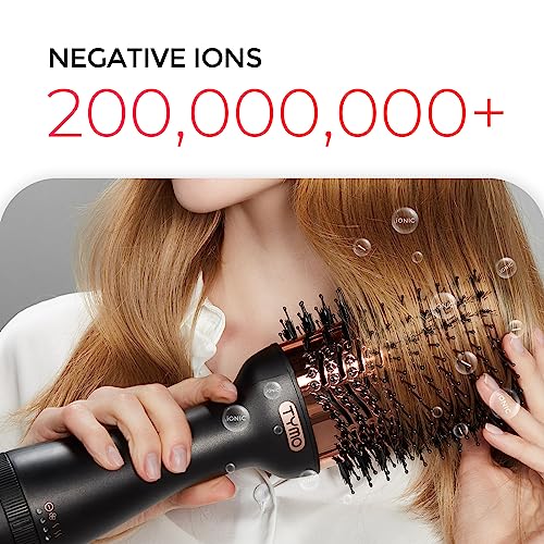 TYMO Hair Dryer Brush Blow Dryer Brush in One, 4 in 1 Ionic Hairdryer and Styler Volumizer with Oval Titanium Barrel, Hot Air Straightener for Smooth Frizz-Free Blowout, Gold, 2.85 Inch - color: Gold, size: 2.85 Inch