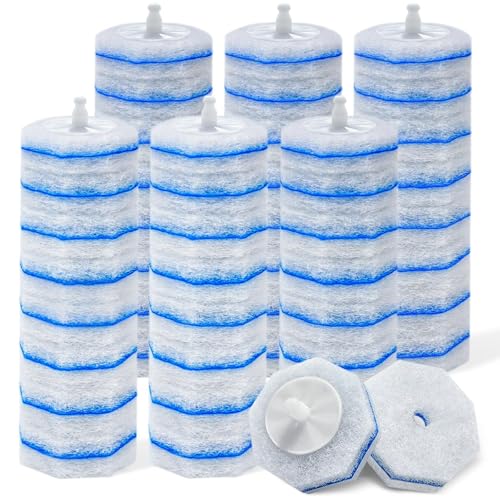 50 Count Disposable Toilet Wand Refills 3-Layer Brush Heads, Strong Adhesion, Multi-Surface Cleaning Pads Compatible with Clorox for Toilet, Bathtub & Sink