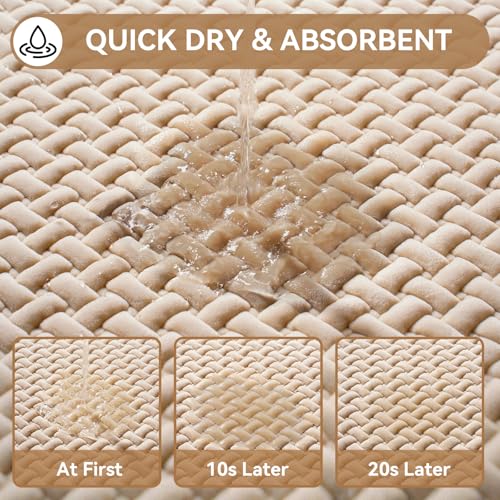 YDKGL Bathroom Rugs Non Slip, Super Absorbent Quick Dry Bath Mats for Bathroom, Foam Weave Texture Thin Bath Rugs Washable with Rubber Backing Fit Under Door Outside Shower,24” x 35“ - color: Brown, size: 24” X 35“