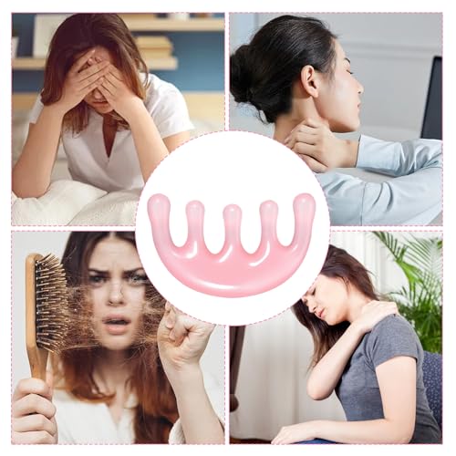 2 Pcs Resin Massage Comb Scalp Massage Tool for Scalp Care Muscle Relaxation Gua Sha Meridian Massage-Tool for Head and Neck