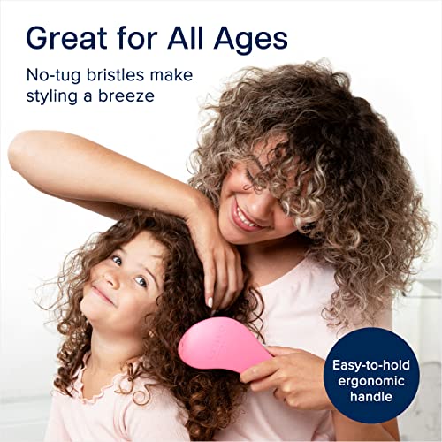 Crave Naturals Glide Thru Hair Brush - Detangler Brush for Curly, Straight, Wet or Dry Hair - Gentle Detangling Brushes for Adults, Kids, Toddlers - Hair Accessories for Women, 7.5x3" - Pink - color: Pink, size: 1 Pack (Regular)