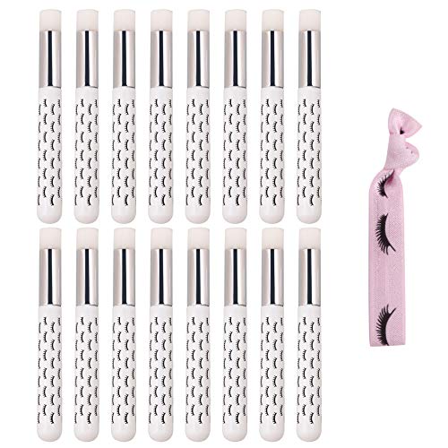 10 Pcs Cute White Lash Cleanser Brushes Lash Shampoo Brushes for Eyelash Extensions Cosmetic Brushes Peel Off Blackhead Brush Remover Tool Nose Cleaning Washing Brush - color: WHITE