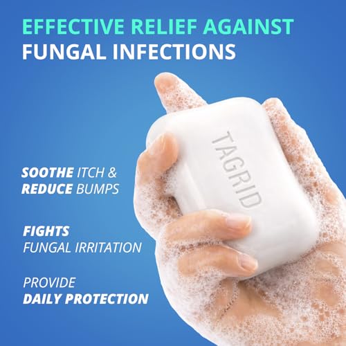 TAGRID Tea Tree Soap & Silicone Soap Dish Set: Long-Lasting Body Soap for Athletes & Daily Use with Quick-Drying, Antibacterial Soap Dish for Optimal Hygiene and Protection