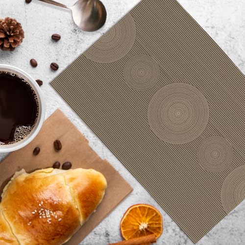 Neutral Beige Boho Abstract Dish Towels, Mid Century Modern Kitchen Towels and Dishcloths Set of 2, Bohemian Abstract Hand Tea Towel for Bathroom Kitchen, 16x24 Inches - color: Round