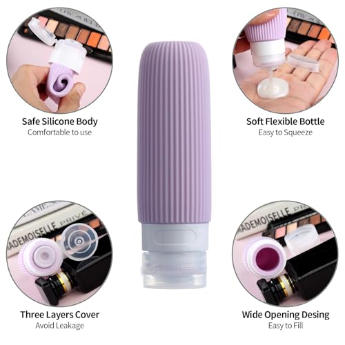 Mrsdry 16 Pack Travel Bottles for Toiletries, Large 6oz Silicone Travel Containers, Leak Proof Refillable Liquid Shampoo And Conditioner Travel Essentials - color: Mint, size: Large