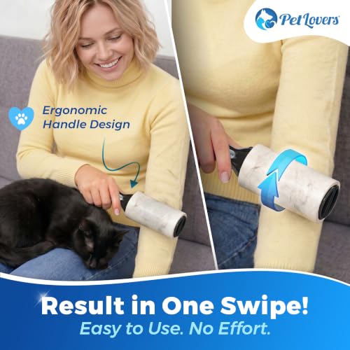 PetLovers Extra Sticky Lint Roller Mega Value Set 500 Sheets for Pet Hair Removal and Clothes, Dog and Cat Lint Remover 5 Pack - size: 5 Pack Black
