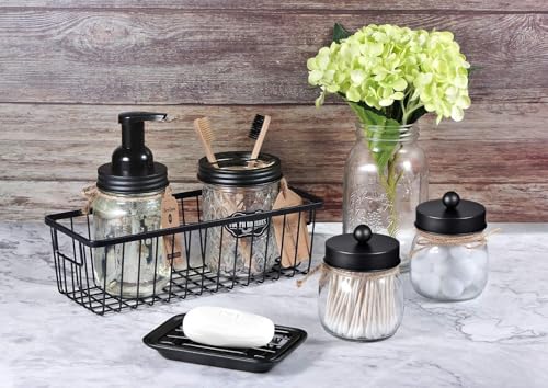 SheeChung Kitchen and Bathroom Soap Dish Tray - Metal Soap Dish Tray with Drainage Grid and Holder for Kitchen Sink Countertops to Store Soap, Sponges, Scrubbers - Rust Resistant (1 Pack, Black) - color: Black