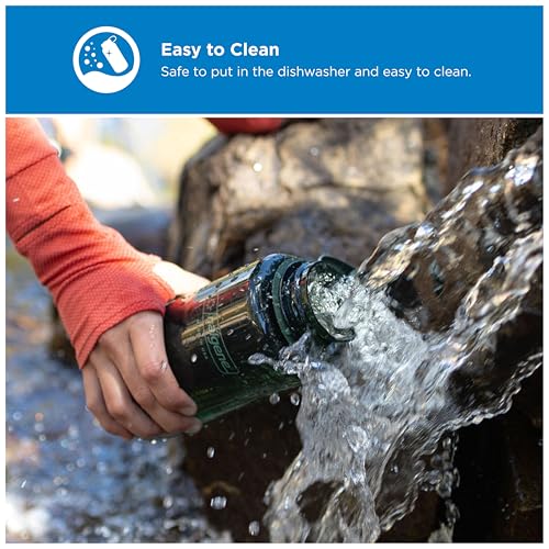 Nalgene 32 oz Wide Mouth Water Bottle | BPA-Free, Durable & Leak Proof, Lightweight Bottle for Hiking & Gym, Work & Travel - color: Clear, size: 32 Ounces