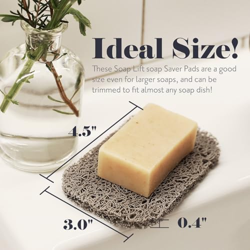 myHomeBody Soap Saver, Lifting Pads for Dish, Efficient Draining Bar Holder for Shower, Set of 6 – 3 Beige, 3 Grey - color: Beige, Grey