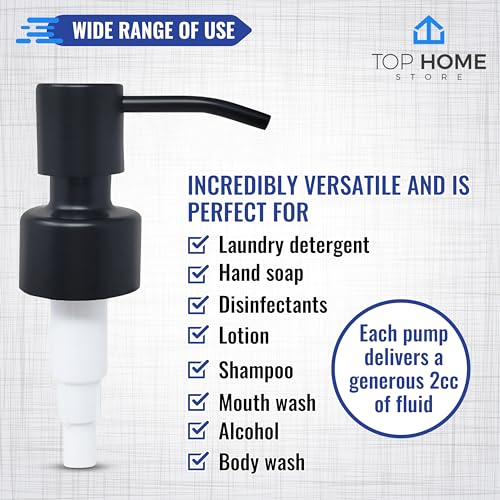 Stainless Steel Soap and Lotion Dispenser Pumps, Replacement for Your Bottles (Black Matte, 4 Pack) - color: Black Matte, size: 4 Pack