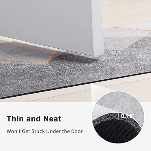 Stiio Bath Mats for Bathroom 17x29 inches, Super Absorbent Quick-Drying Bath Rug, Rubber Non-Slip Thin Bathroom Rugs Fit Under Door, Easy Clean Washable Shower Mat for Kitchen, Bathtub, Sink, Grey - color: Grey Geometry, size: 1'5" x 2'5" (Rectangular)