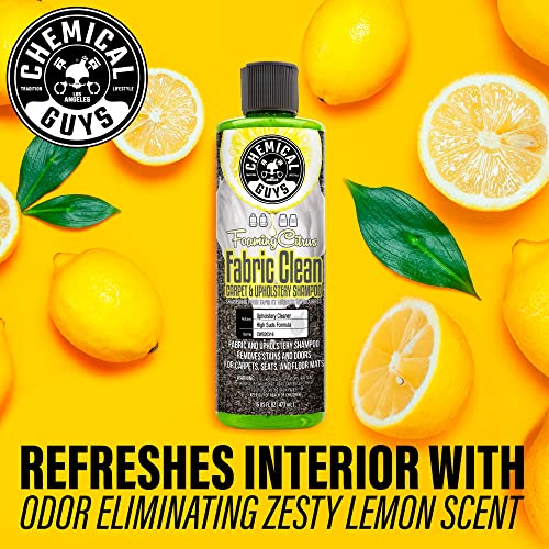 Chemical Guys CWS203 Foaming Citrus Fabric Clean Carpet & Upholstery Cleaner (Car Carpets, Seats & Floor Mats), Safe for Cars, Home, Office, & More, 128 fl oz (1 Gallon), Citrus Scent - size: 128 Fl Oz (Pack of 1)