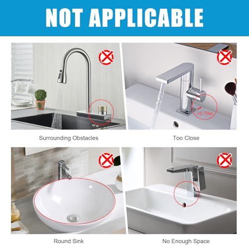 Faucet Mat for Kitchen Sink, Stone Faucet Mat for Kitchen Tray 17.71*3.94*0.35in Square Hole Prevents Moisture Buildup, Suitable for Bathroom Countertop Faucets Around Sink (dark grey Short Version)