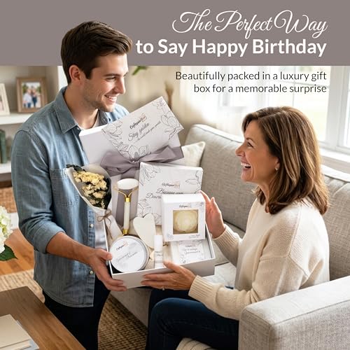 Luxury Spa Gifts for Women, Pamper Self Care Gift Set with Shower Steamers, Body Scrub, Candle & Gua Sha, Birthday, Bridal Shower & Thank You Gifts - color: Birthday