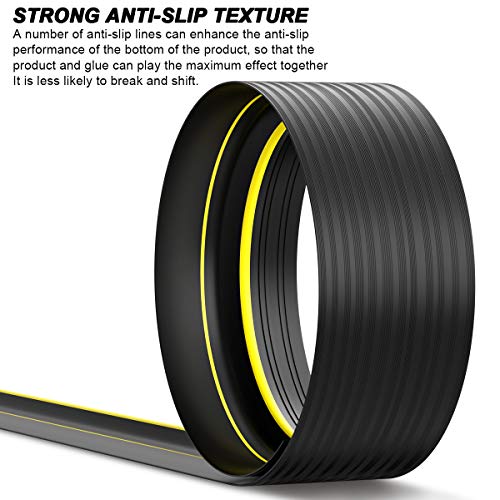 Jin&Bao Universal Garage Door Threshold Seal Strip 16FT Kit, Bottom Waterproof Rubber Weather Stripping Replacement（Yellow, 1 Adhesive） - color: Yellow, size: 16 Feet